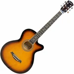 Pasadena SG026C 38 EQ VS Vintage Sunburst Guitare Jumbo acoustique-électrique