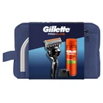 GILLETTE Cestovní sada ProGlide holicí strojek + Fusion gel na holení 200 ml + stojan