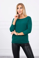 Casual dark green blouse