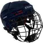 CCM Tacks 70 navy Hockey Helmet Combo