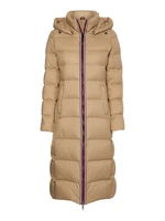 Tommy Hilfiger Jacket - GLOBAL STRIPE DOWN MAXI beige