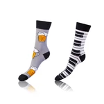 Bellinda 
CRAZY SOCKS 2x - Veselé ponožky 2 páry - čierna - biela