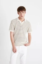 DEFACTO Regular Fit Striped Short Sleeve Knitwear Polo T-Shirt