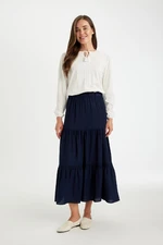 DEFACTO Regular Fit Crinkle Viscose Maxi Skirt