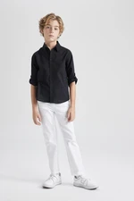 DEFACTO Boy 23 April Children's Day Straight Leg White Gabardine Trousers