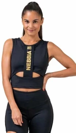 Nebbia Honey Bunny Crop Top Black M Fitness tričko