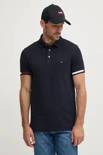 Polo tričko Tommy Hilfiger tmavomodrá barva, s aplikací, MW0MW33156