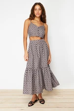 Trendyol Multicolored Patterned Flared Maxi Length Woven Skirt