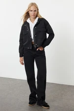 Trendyol Black Oversize Molded Thin Jacket Coat