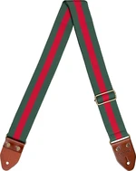 Cascha CGS-CD5 Cotton Textilgurte für Gitarren Green & Red