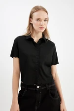 DEFACTO Cool Fitted Wrinkled Short Sleeve Shirt