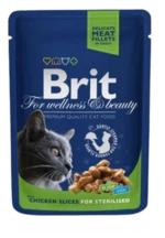 BRIT Premium Cat kapsa Chicken Slices for Steril 100 g