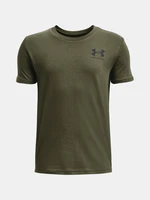 Under Armour UA B Sportstyle Left Chest SS Triko dětské Zelená