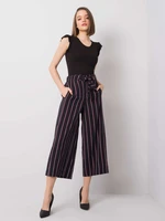 Dark blue striped trousers RUE PARIS