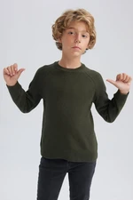 DEFACTO Boy's Crew Neck Cotton Sweater