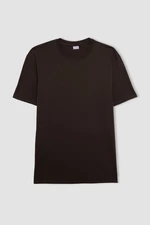 DEFACTO New Regular Fit Crew Neck Short Sleeve 100% Cotton Basic T-Shirt