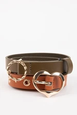 DEFACTO Women's Faux Leather Classic Belt