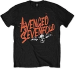 Avenged Sevenfold T-Shirt Orange Splatter Unisex Black S