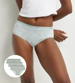 DIM LES POCKETS COTTON BOXER 3x - Women's cotton panties 3 pcs - white - grey - light green