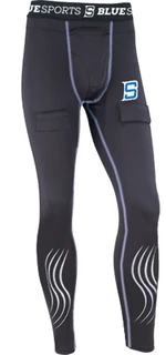 Blue Sports Compression SR trousers with jockstrap, XL