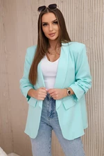 Elegant blazer with mint lapels