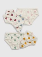 Set of five girly polka dot panties in white GAP