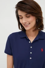 Polo tričko Ralph Lauren tmavomodrá barva, s límečkem, 211870245002