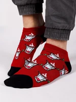 Yoclub Man's Ankle Funny Cotton Socks Patterns Colours