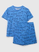 Blue boys' short patterned pyjamas GAP