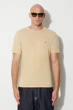 Bavlnené tričko C.P. Company 30/1 JERSEY SMALL LOGO T-SHIRT 15CMTS046A005100W, béžová farba, jednofarebný