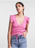 Pink Women's Crop Top T-Shirt Pieces Tegan