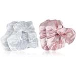 Brushworks Satin Scrunchies Pink & White gumičky do vlasov
