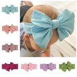 New Big Bows Knot Kids Headwraps Elastic Newborn Toddler infant Hairbands Cute Baby Girls Headbands Accessories Photo Props