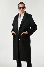 Koton Women's Pocket Detailed Double Buttoned Coat 3wak00167ew