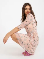 Light pink dress with floral print