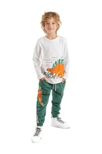 Denokids Stegosaurus Boy's Long Sleeve T-shirt Trousers Set