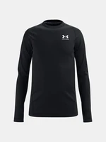 Čierne chlapčenské športové tričko s dlhým rukávom Under Armour CG Armour