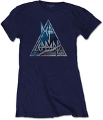 Def Leppard T-Shirt Triangle Logo Womens Navy Blue L