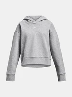 Under Armour Mikina UA Rival Fleece Crop Hoodie-GRY - Holky