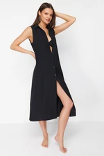 Trendyol Black Midi Woven Beach Dress