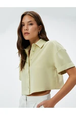 Koton Crop Shirt Short Sleeve Buttoned