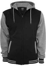 2-color Zip-Up Sweatshirt BLK/Grey