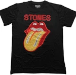 The Rolling Stones T-shirt Dia Tongue Unisex Black XL