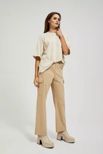 Beige women's trousers