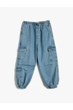 Koton Cargo Jogger Jeans Cotton Flap Pocket Detailed