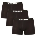 3PACK men's boxers Nedeto black