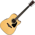 Ibanez AW70ECE-NT Natural High Gloss Guitare Dreadnought acoustique-électrique