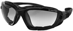 Bobster Renegade Convertibles Gloss Black/Clear Photochromic Lunettes de moto