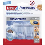 tesa POWERSTRIPS® háčiky tesa® Powerstrips® priehľadné  priehľadná Množstvo: 2 ks