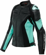 Dainese Racing 4 Lady Black/Acqua Green 44 Kožená bunda